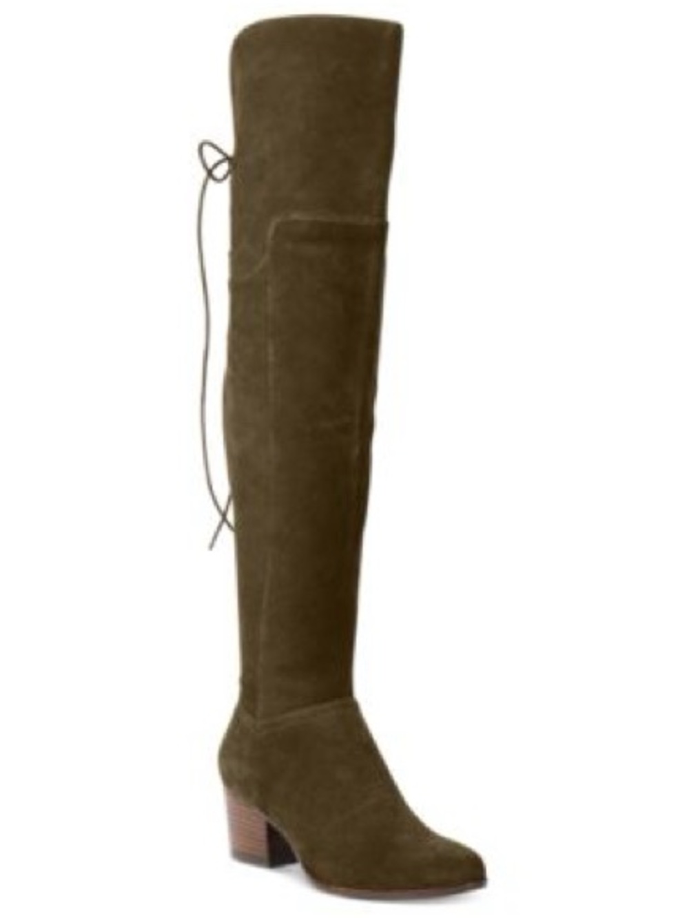 Aldo Jeffres Suede Over-the-Knee Lace-Up Block Heel Boots